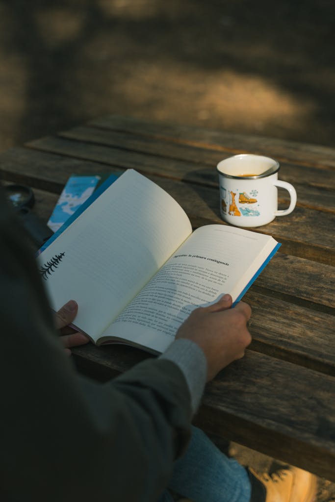 Man reading christian book on boundaries